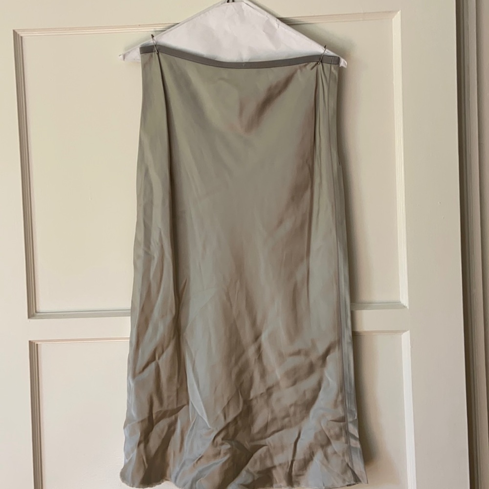 HELMUT LANG SILVER SILK SKIRT PART OF 2 PIECE SET IN MY CLOSET